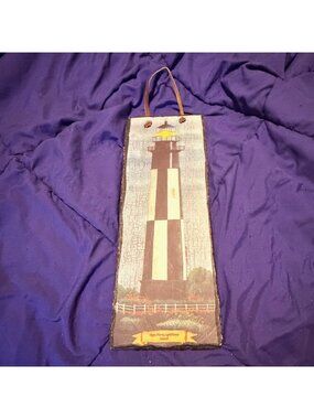 Handmade Cape Henry Lighthouse Virginia Slate Wall Hanging Coastal Decoupage Art